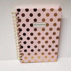 Pink & Gold Dots Notebook